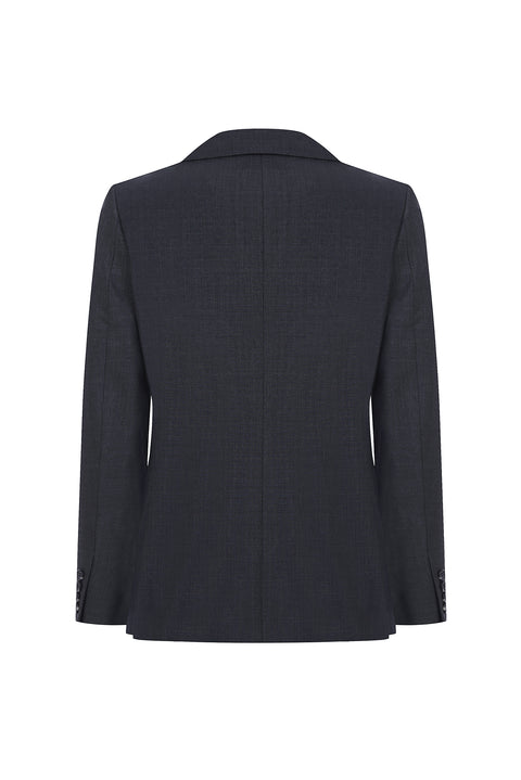 Dark Gray 4-Drop Relaxed Fit Wool Suit