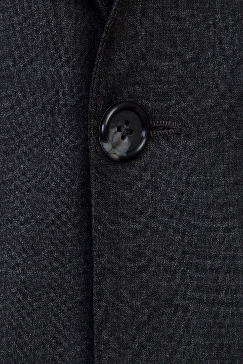 Dark Gray 4-Drop Relaxed Fit Wool Suit
