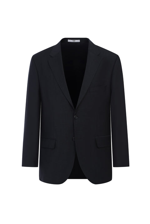 Medium Anthracite 4-Drop Relaxed Fit Wool Suit