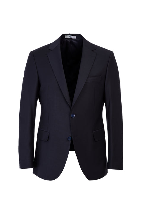 Black Navy 6 Drop Regular Fit Standard Cut Wool Suit