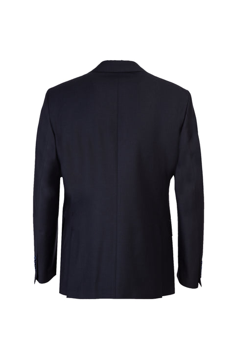 Black Navy 6 Drop Regular Fit Standard Cut Wool Suit