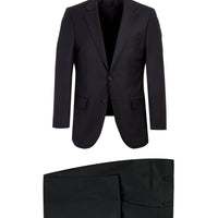 Black 7 Drop Slim Fit Narrow Cut Wool Suit