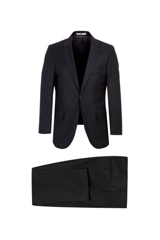  Siyah 7 Drop Slim Fit Dar Kesim Yünlü Takım Elbise