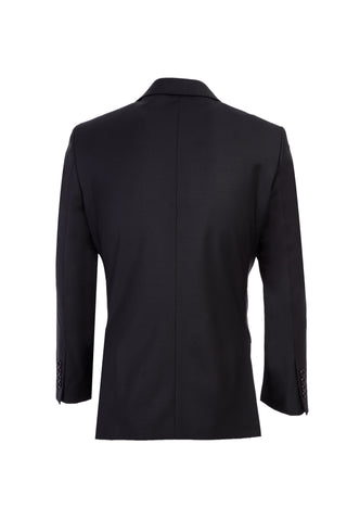  Siyah 7 Drop Slim Fit Dar Kesim Yünlü Takım Elbise