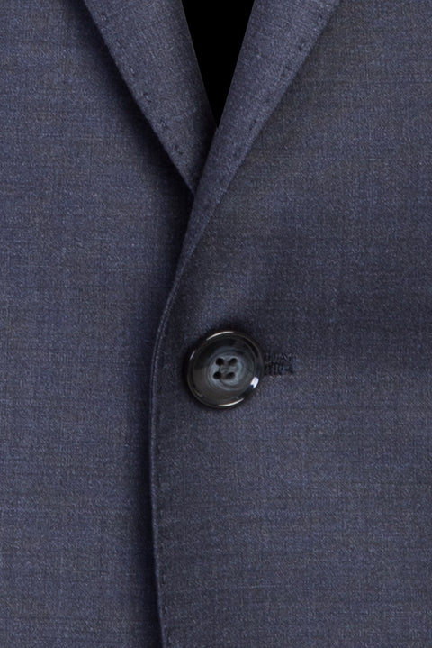 Light Anthracite 7 Drop Slim Fit Narrow Cut Wool Suit