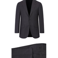 Dark Brown 4-Drop Relaxed Fit Wool Suit
