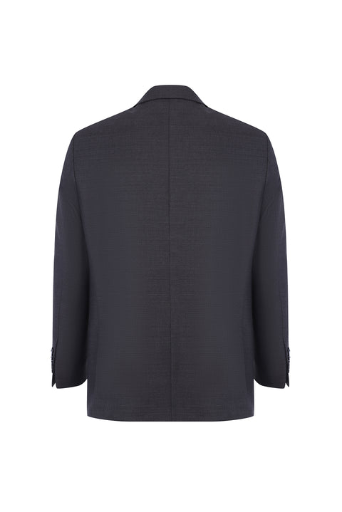 Dark Brown 4-Drop Relaxed Fit Wool Suit