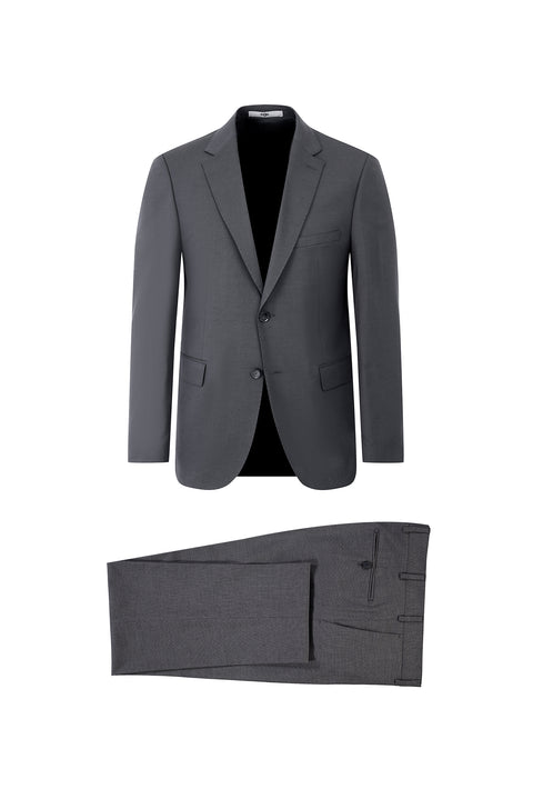 Medium Gray 4-Drop Relaxed Fit Suit