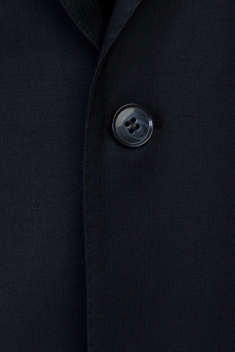 Black 6-Drop Regular Fit Standard Cut Wool Suit
