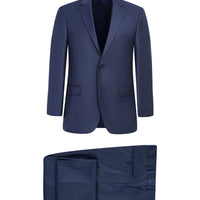 Medium Petrol 4 Drop Relaxed Fit Patterned Suit