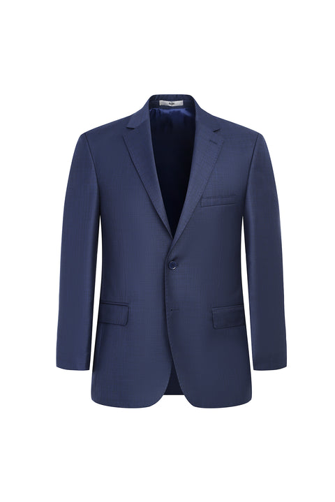 Medium Petrol 7 Drop Slim Fit Narrow Cut Patterned Suit