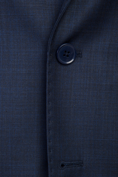 Medium Petrol 7 Drop Slim Fit Narrow Cut Patterned Suit