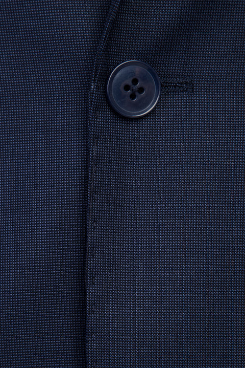 Medium Navy 6 Drop Regular Fit Standard Cut Patterned Suit