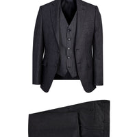 Dark Gray 7 Drop Slim Fit Antibacterial Combination Suit