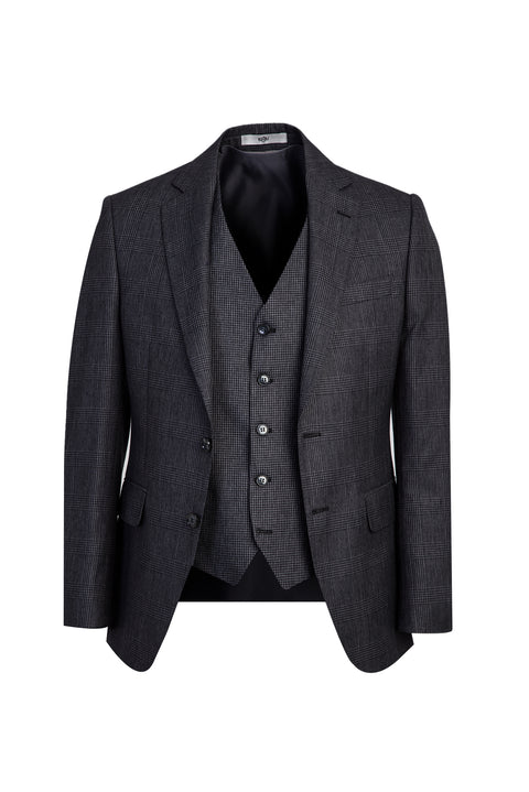 Dark Gray 7 Drop Slim Fit Antibacterial Combination Suit