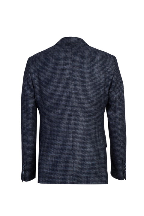 Dark Navy 7 Drop Slim Fit Linen Suit with Vest