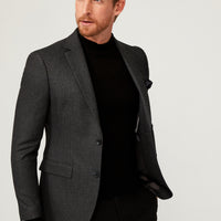 Light Black 6 Drop Regular Fit Standard Cut Classic Patterned Jacket