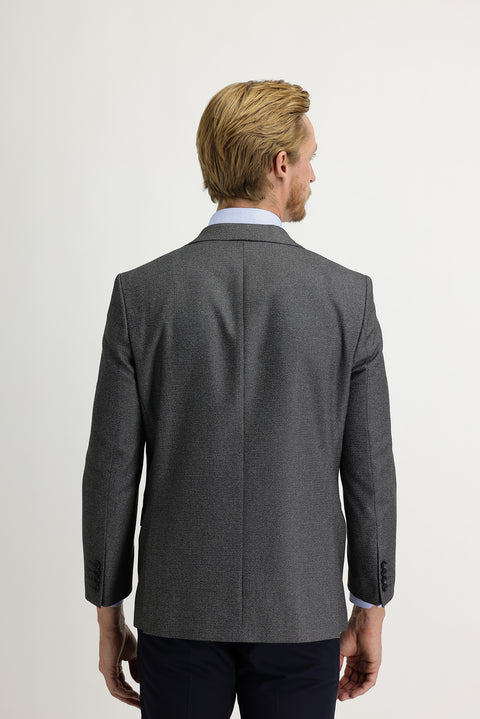 Medium Grey 4 Drop Relaxed Fit Classic Patterned Jacket