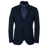 Dark Navy 6 Drop Regular Fit Standard Cut Stand Collar Jacket