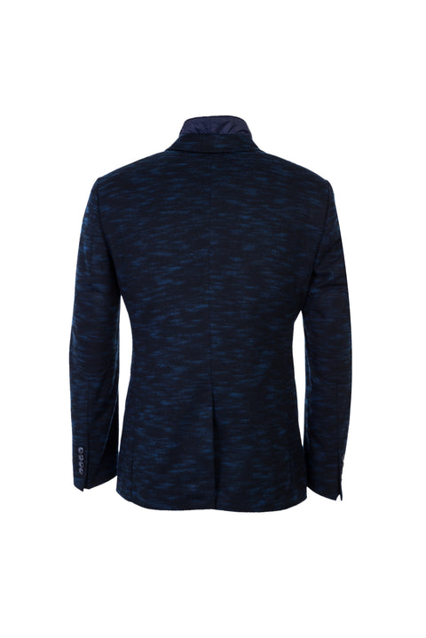 Dark Navy 6 Drop Regular Fit Standard Cut Stand Collar Jacket