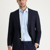 Dark Navy 4-Drop Relaxed Fit Blazer Jacket