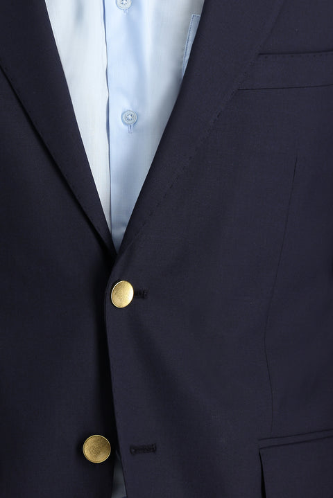 Dark Navy 4-Drop Relaxed Fit Blazer Jacket
