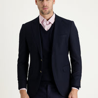 Dark Navy 4-Drop Relaxed Fit AK Blazer Jacket