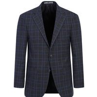 Medium Gray 4-Drop Relaxed Fit Plaid Jacket