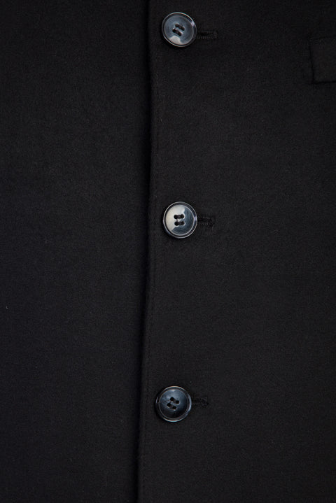 Black 7 Drop Slim Fit Narrow Cut Stand Collar Jacket