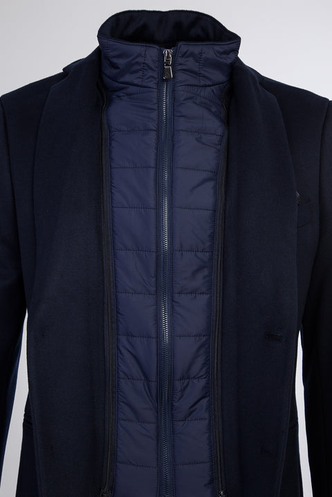 Dark Navy 6 Drop Regular Fit Standard Cut Stand Collar Jacket