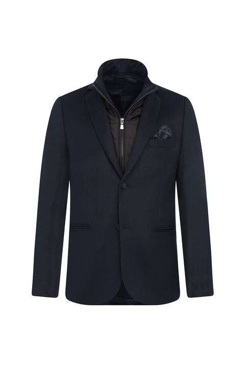 Light Petrol 4 Drop Relaxed Fit Comfortable Cut Stand Collar Jacket