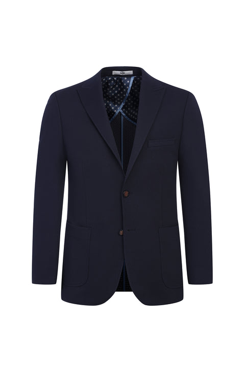 Dark Navy 4-Drop Relaxed Fit Classic Eyelet Jacket