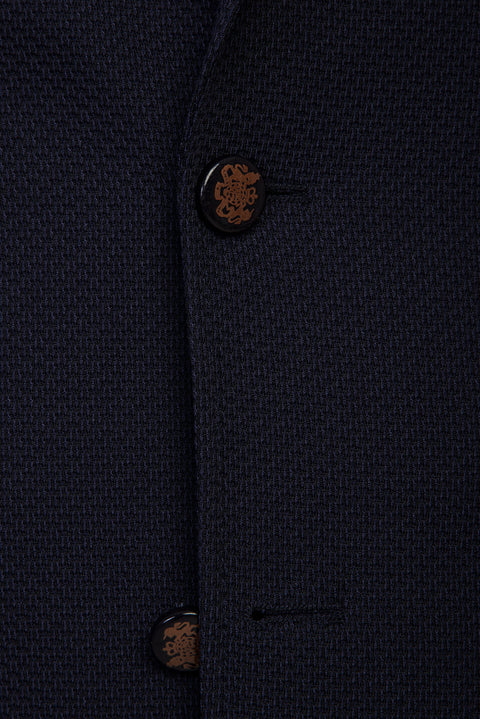 Dark Navy 6 Drop Regular Fit Standard Cut Eyelet Jacket