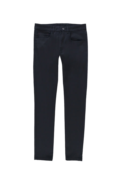 Dark Navy Relaxed Fit Stretch Canvas / Chino Trousers