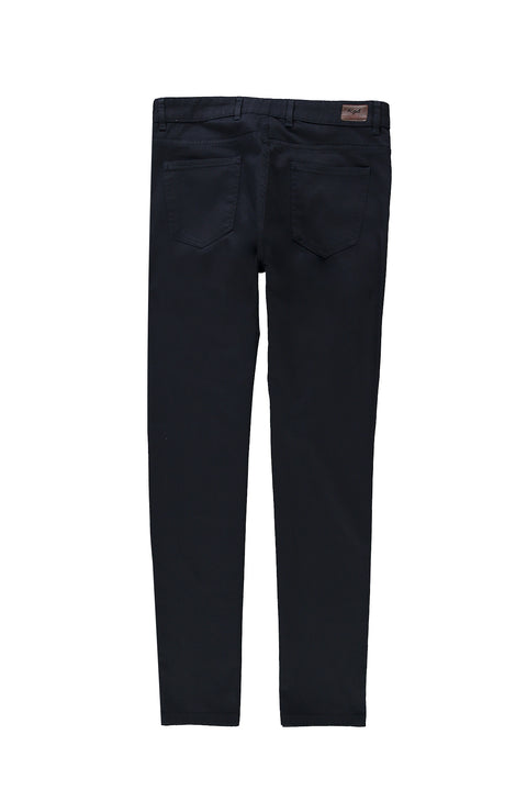 Dark Navy Relaxed Fit Stretch Canvas / Chino Trousers