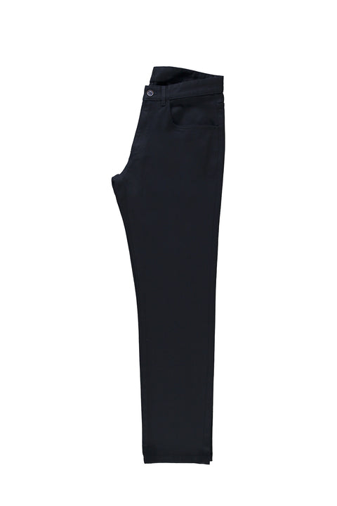 Dark Navy Relaxed Fit Stretch Canvas / Chino Trousers
