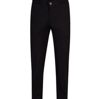 Black Slim Fit Stretchy Canvas / Chino Trousers