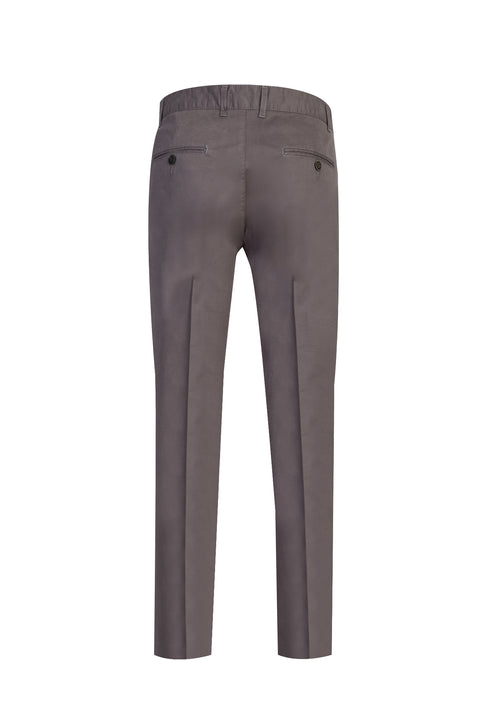 Medium Grey Slim Fit Stretch Canvas / Chino Trousers