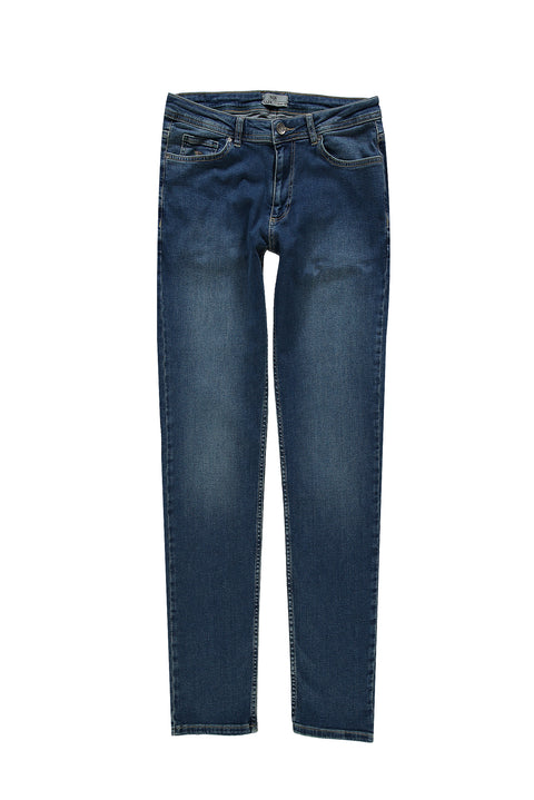 Sky Blue Slim Fit Stretch Denim Pants