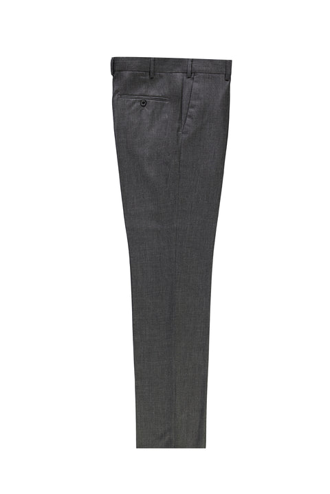 Medium Grey 7 Drop Slim Fit Classic Fabric Trousers