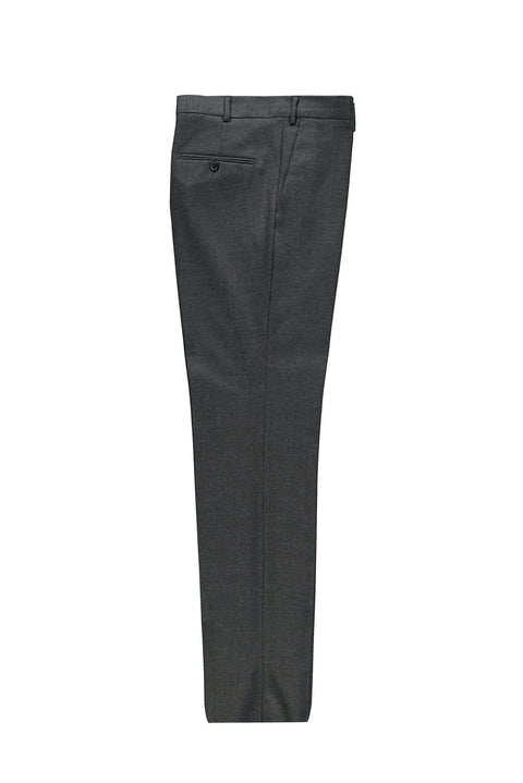 Dark Gray 7 Drop Slim Fit Narrow Cut Lycra Classic Fabric Trousers