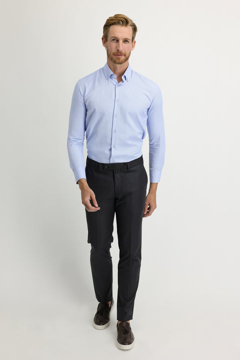 Medium Anthracite 4 Drop Relaxed Fit Lycra Classic Fabric Trousers