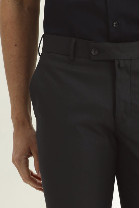 Medium Anthracite 6 Drop Regular Fit Standard Cut Lycra Classic Fabric Trousers