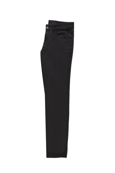 Dark Brown Regular Fit Standard Cut Lycra Canvas / Chino Pants