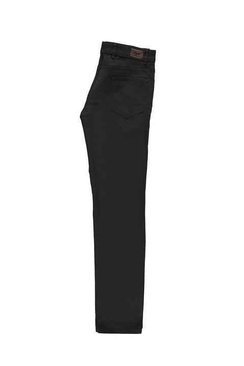 Dark Brown Regular Fit Standard Cut Lycra Canvas / Chino Pants
