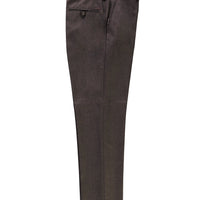 Light Brown 6 Drop Regular Fit Standard Cut Patterned Classic Fabric Trousers