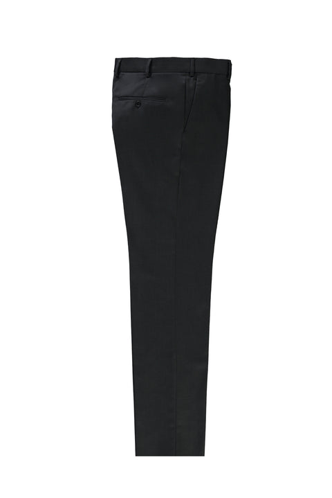 Dark Anthracite 6 Drop Regular Fit Standard Cut Classic Fabric Wool Trousers