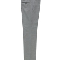 Light Grey 7 Drop Slim Fit Narrow Cut Classic Wool Fabric Trousers