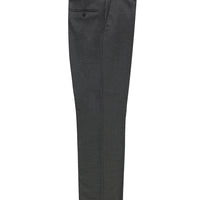 Medium Grey 4 Drop Relaxed Fit Casual Cut Classic Wool Fabric Trousers