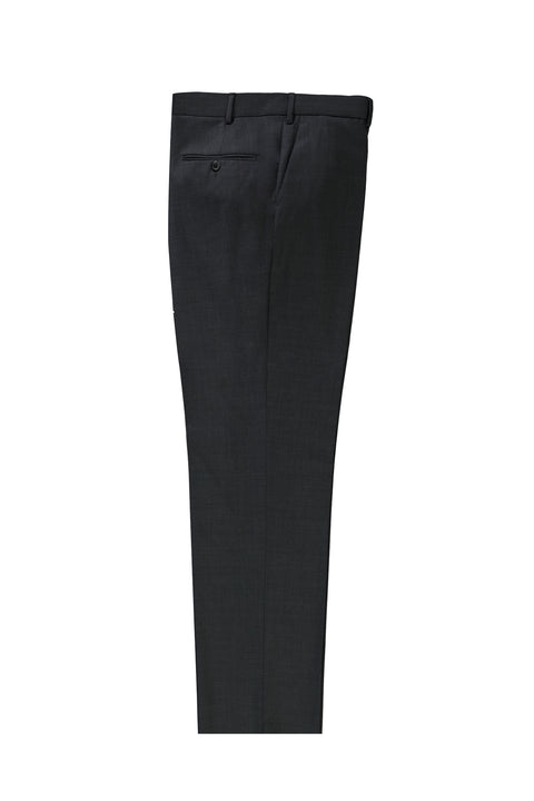 Dark Gray 4-Drop Relaxed Fit Classic Fabric Wool Trousers